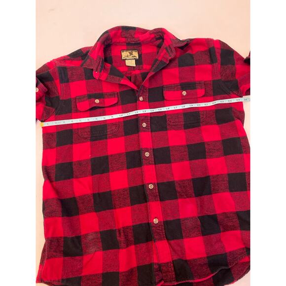 Field & Stream Red Black Buffalo Check Plaid Shacket EUC Sz XXL Tall Men’s Gorp - Picture 8 of 11